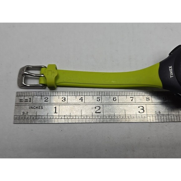 Timex Ironman Triathlon 10 Lap Lime Black Digital Watch New Battery Women WR100M - Picture 9 of 11
